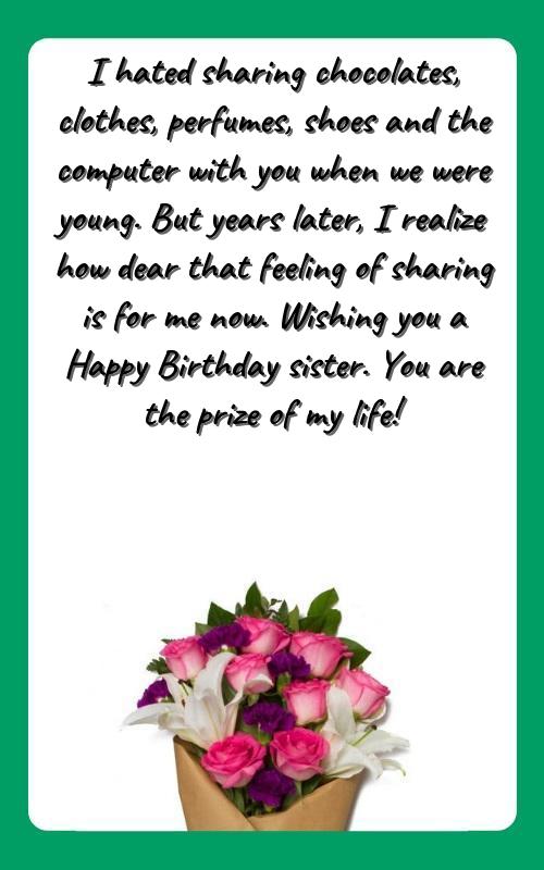 birthday msg for cousin sister